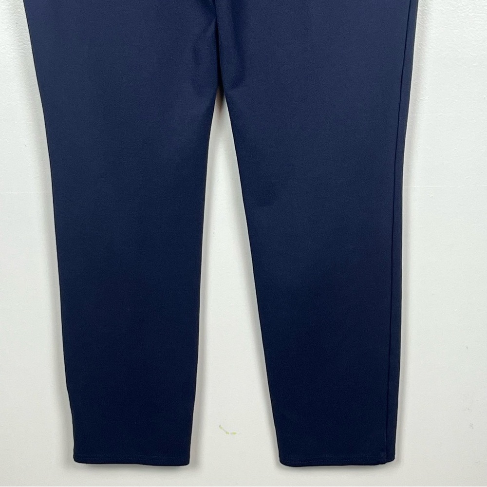 Chico’s navy rayon nylon spandex stretchy tapered leg pants, size 12. - Picture 6 of 8
